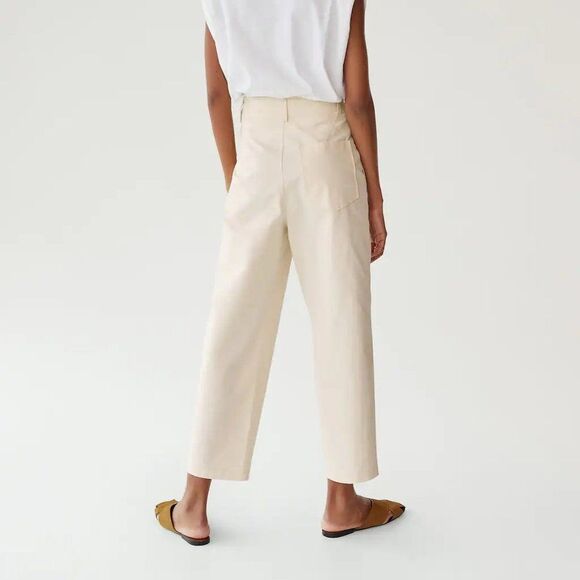Mango Jeans culotte high waist Pastel Yellow - Picture 6 of 10